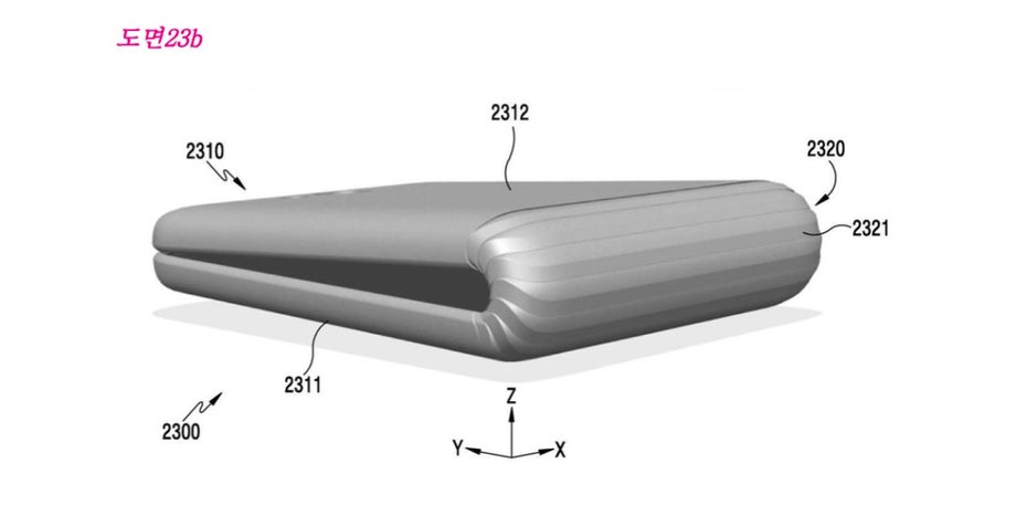 Galaxy X: Der Faltmechanismus erinnert ein wenig an das Microsoft Surface Book. (Bild: Kipris; Samsung)