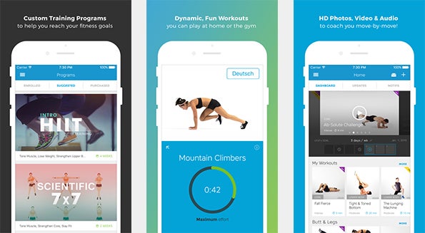 Egal ob Gewichtsverlust, Muskelaufbau oder Verbesserung der Kondition: der Workout Trainer deckt alle Bereiche ab. (Bild: iTunes)