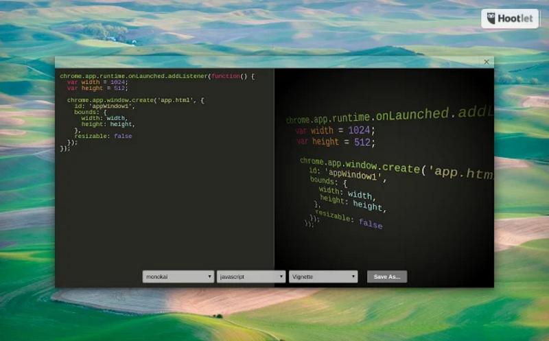 „Marmoset” liefert dir schöne Screenshots aus Codeschnipseln. (Screenshot: Google)