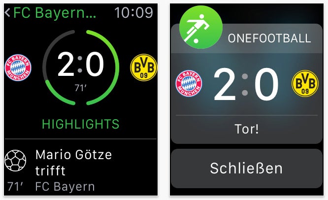Onefootball: Für die Bundesliga-Fans unter den Apple-Watch-Besitzern. (Screenshot: App-Store)