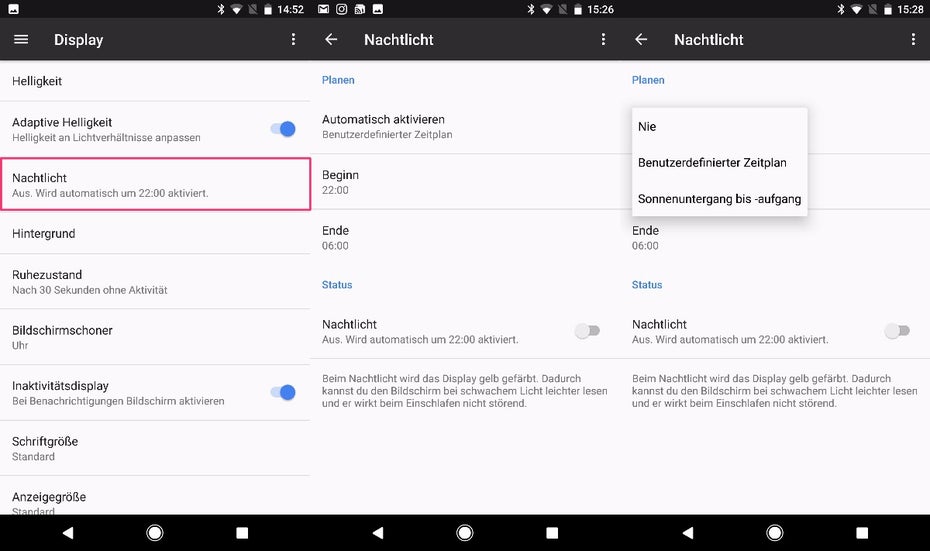 Der Blaulichtfilter ist bislang Pixel-Exklusiv. Auf ältere Nexus-Geräte wird er nicht kommen, womöglich aber auf Smartphones anderer Hersteller. (Bild: t3n)