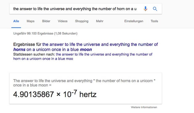 the answer to life the universe and everything google