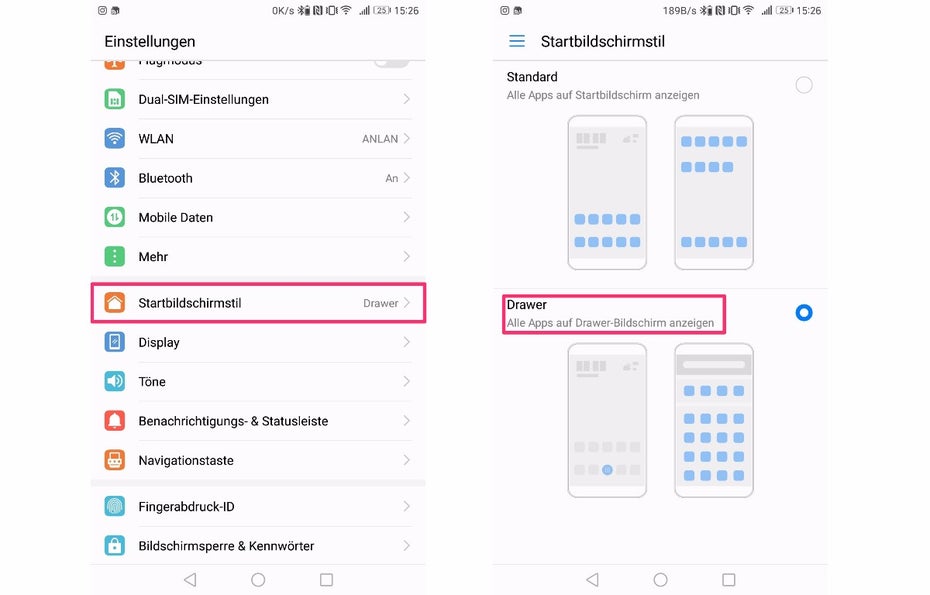 Endlich:EMUI 5.0 bringt den App-Drawer unter anderem auf das Huawei Mate 9. (Bild: t3n)