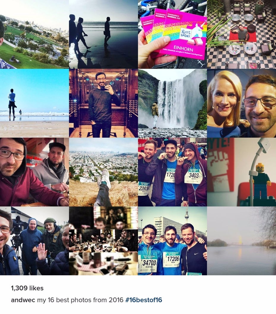 Persönlicher Instagram-Jahresrückblick – #16bestof16. (Grafik: #16bestof16)