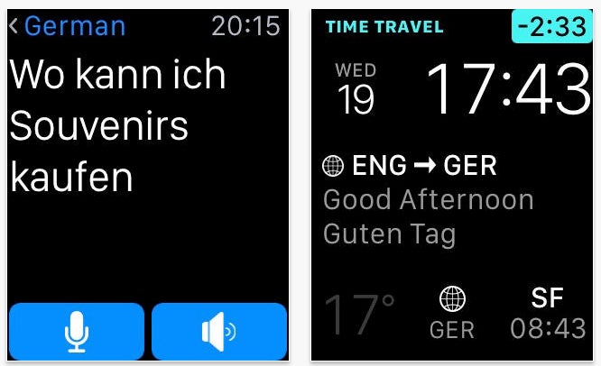 Apple-Watch-App: iTranslate überbrückt die Sprachbarriere. (Screenshot: App-Store)