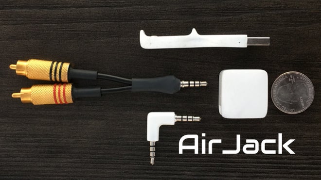 (Foto: Airjack) Bluetooth nachrüsten: Winziges Gadget macht jeden Kopfhörer drahtlos