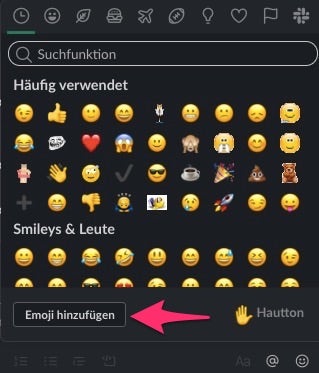 Eigene Emoji lassen sich auch direkt über den Messenger hinzufügen. (Screenshot: t3n)