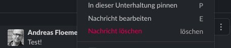 Hinter den drei Punkten verbirgt sich die „Bearbeiten“-Funktion. (Screenshot t3n, Slack)