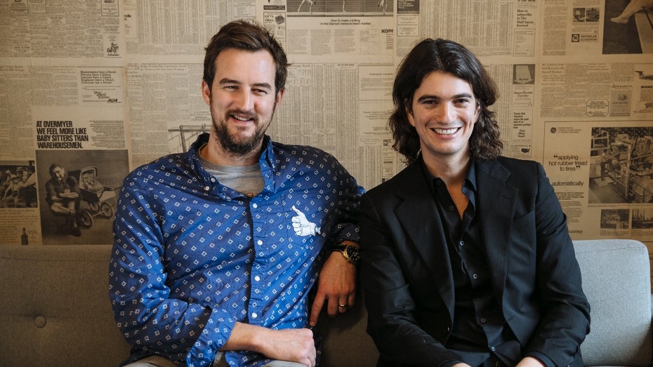 Die Wework-Gründer Miguel McKelvey und Adam Neumann. (Foto: Wework) Gescheiterter Softbank-Deal: Nach Wework klagt jetzt auch Ex-Chef Neumann