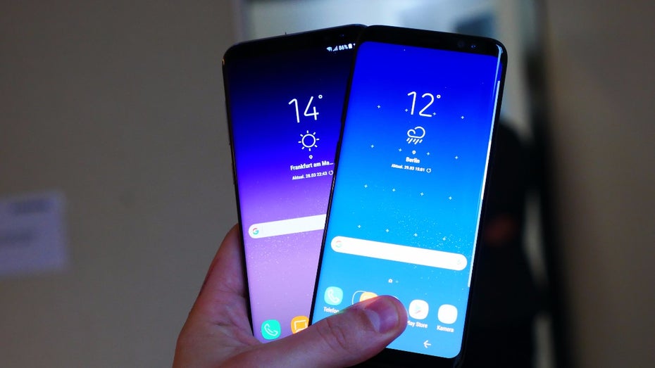 Samsung Galaxy S8 und S8 Plus – wegen des 18,5:9-Displays und der kompakten Bauweise ist kein Platz für Branding auf der Vorderseite. (Foto: t3n)