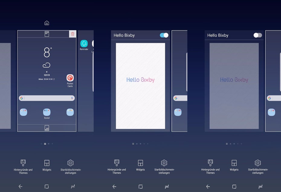 Auch wenn ihr den Bixby-Homescreen deaktiviert, per Button ist der Dienst immer noch erreichbar. (Screenshot: t3n)