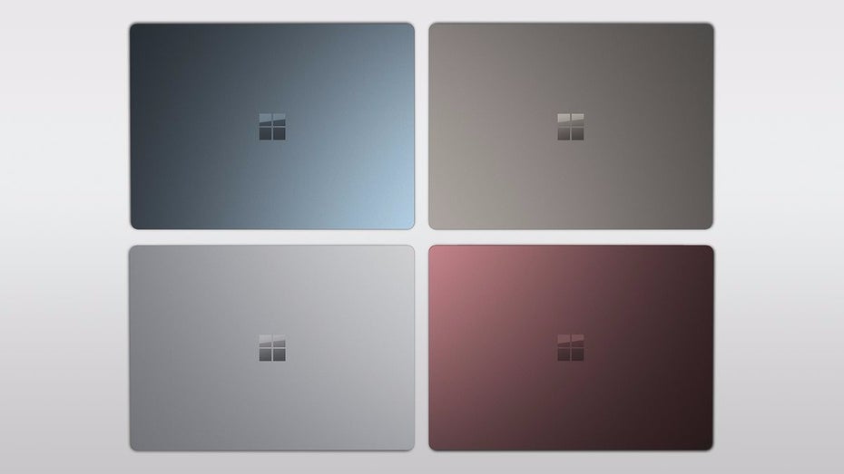 Das Microsoft Surface Laptop kommt unter anderem in Rot. (Bild: Evleaks)