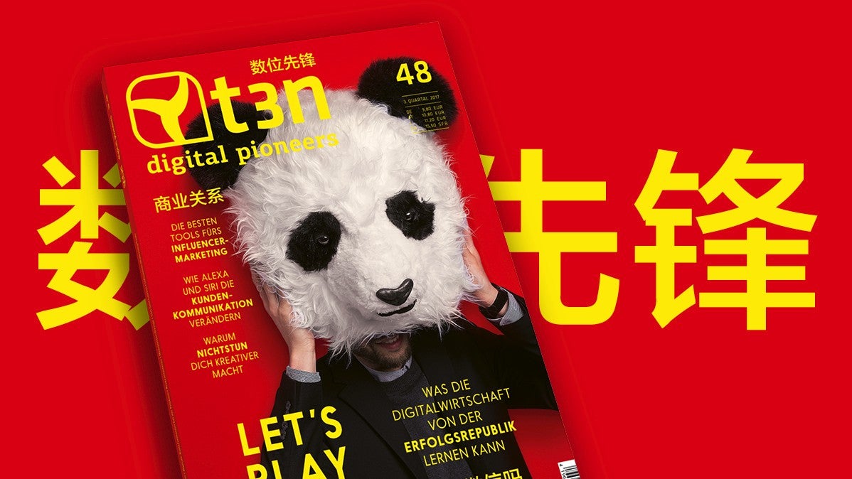 Die t3n 48 ist fertig – ab dem 31. Mai im Handel! t3n 48: Let’s Play China! Was wir von der digitalen Erfolgsrepublik lernen können