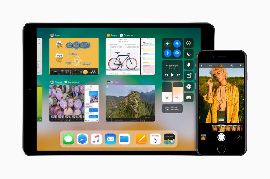 Das vom Mac bekannte Dock kommt unter iOS 11 auch aufs iPad. (Bild: Apple)