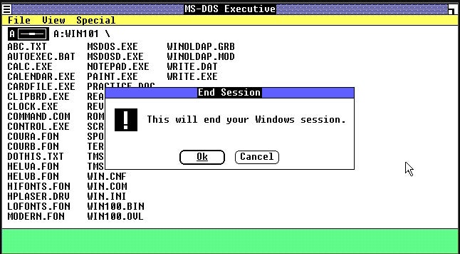 Windows 1.0 erschien im Jahr 1985. (Screenshot: t3n)