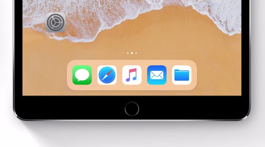 Wie auf dem iPad unter iOS 11 soll das Dock auch auf dem iPhone 8 umgesetzt werden. (Bild: Bloomberg; Apple)