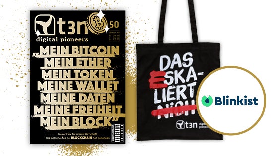 t3n-Abo inklusive sechsmonatiger Blinkist-Premium-Mitgliedschaft