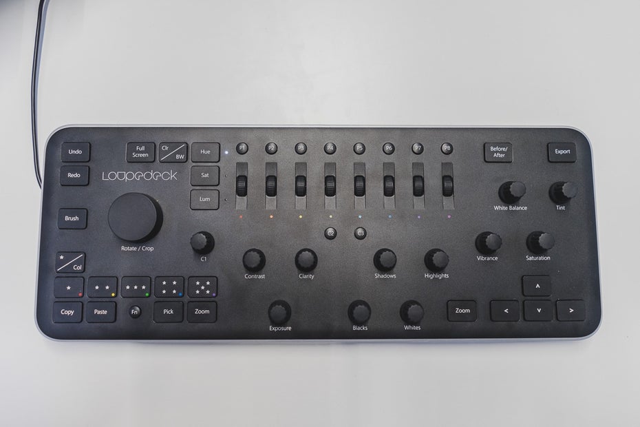 Für fast jede Lightroom-Funktion hat das Loupedeck eine Taste. (Foto: t3n)