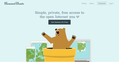 Neben dem VPN-Dienst bietet Tunnelbear auch eine Browser-Erweiterung an. (Screenshot: tunnelbear.com)