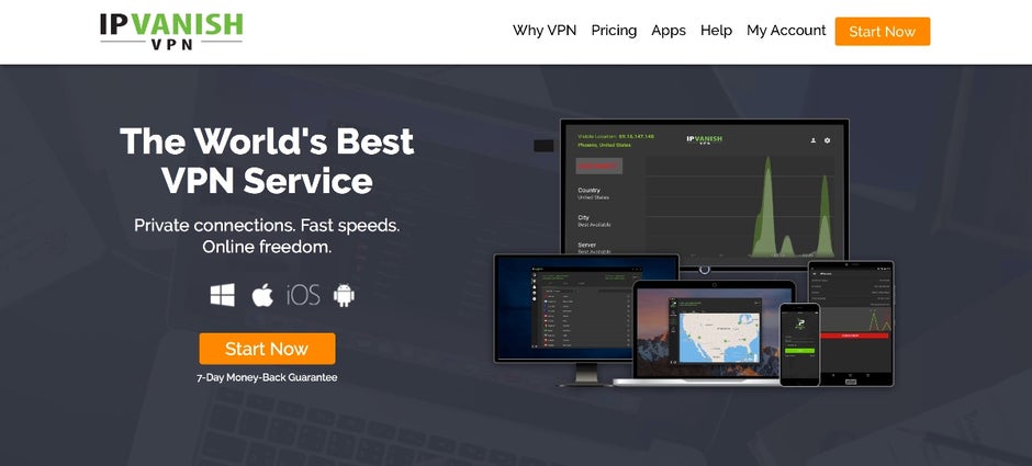 IPVanish ist mit 850 Servern in mehr als 60 Ländern einer der großen VPN-Anbieter auf dem Markt. (Screenshot: ipvanish.com)