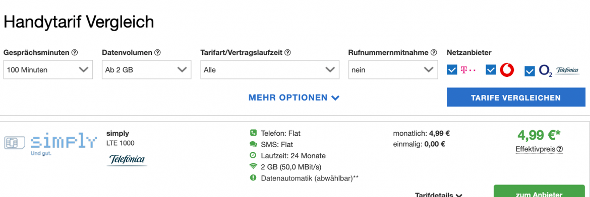 Handytarifvergleich von communicationsAds