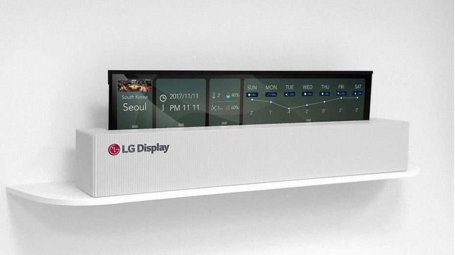 LG zeigt aufrollbaren OLED-TV. (Bild: LG Display)