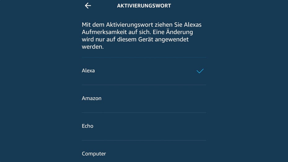 Amazon Echo könnt ihr auch mit „Computer“ ansprechen. (Screenshot: t3n)
