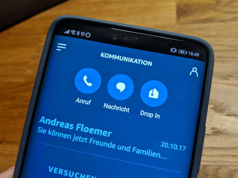 Drop-in und mehr: Alexa kann auch als Kommunkationszentrale genutzt werden. (Foto: t3n.de)