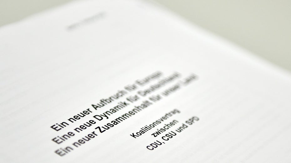 Don't hurt me: Wie die Groko im Koalitionsvertrag auf 170 Seiten niemandem wehtun will. (Foto: dpa) Digitalisierung: Der Koalitionsvertrag im t3n-Digitalcheck