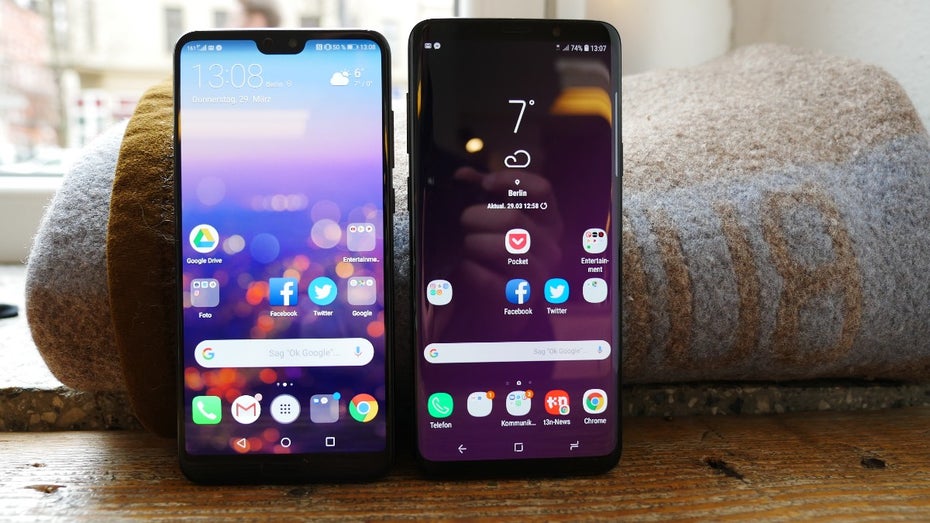 Huawei P20 Pro vs Samsung Galaxy S9 Plus. (Foto: t3n.de)