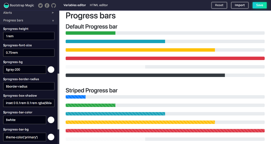 Der Editor von Bootstrap-Magic. (Screenshot: Bootstrap-Magic/t3n.de)