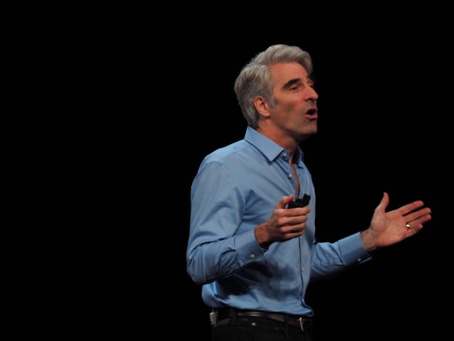 Craig Federighi auf der WWDC 2018