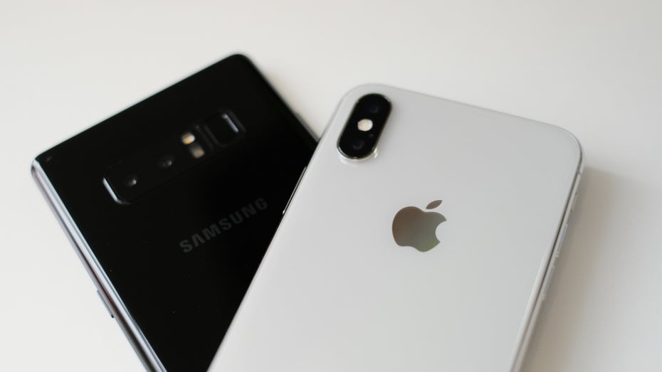Samsung hatte 2021 gegenüber iPhone die Nase vorn. (Foto: Shutterstock)