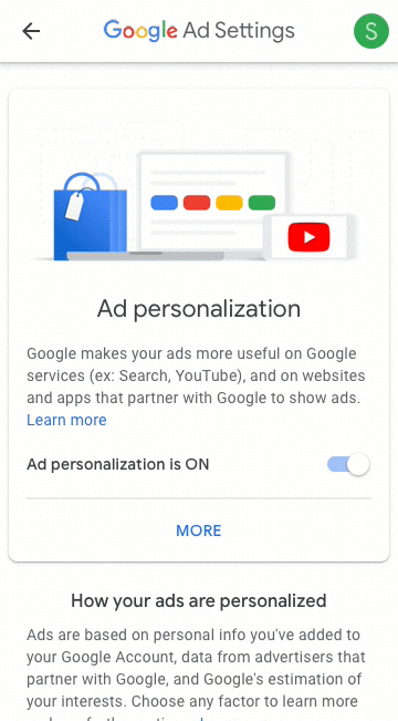 Personalisierung von Google-Anzeigen verwalten