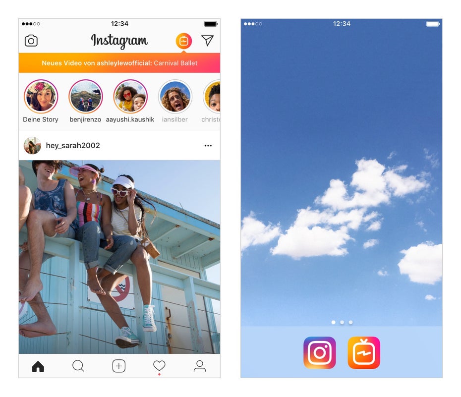 IGTV App und als Instagram-Reiter