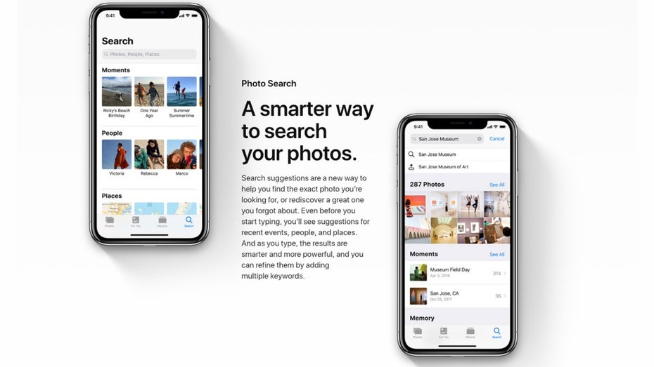 In iOS 12 wird die Fotosuche in der Foto-App weiter aufgebohrt. (Screenshot: Apple)