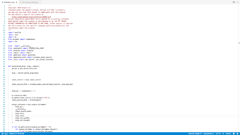 Auch VS Code kann aufgeräumt sein: hier mit ausgeblendeten Seitenleisten. (Screenshot: t3n.de)
