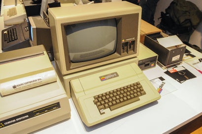 Ein Apple II Computer bei einer Konferenz in Polen. (Photo by Jaap Arriens/NurPhoto)