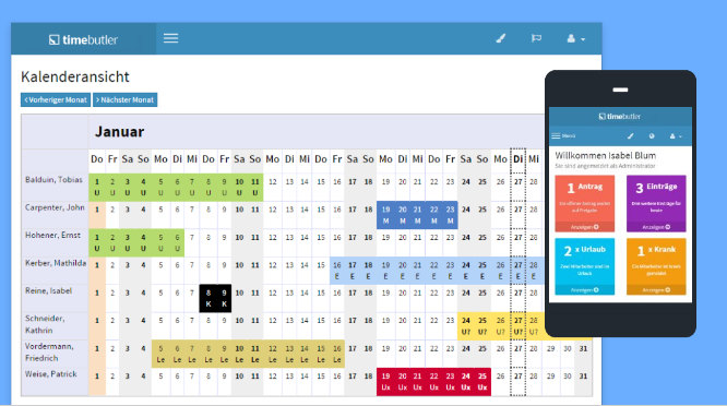 Tool Timebutler: Urlaubsplanung übersichtlicher gestalten