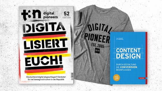 t3n Abo und das Hanser-Fachbuch „Content Design“ gratis dazu