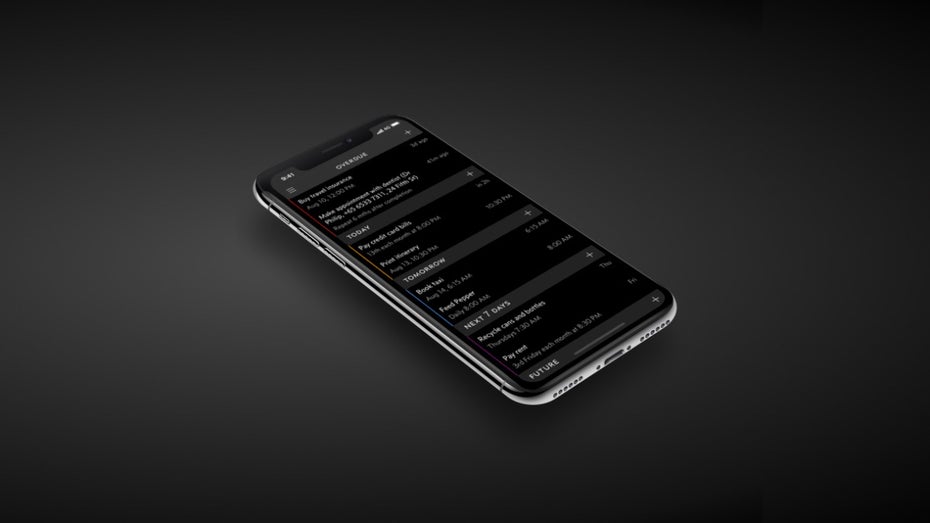 Die neue Due-Version 3 bringt unter anderem ein dunkles Theme. (Grafik: Due) Neues Theme und mehr: Version 3 der To-do-App Due ist da