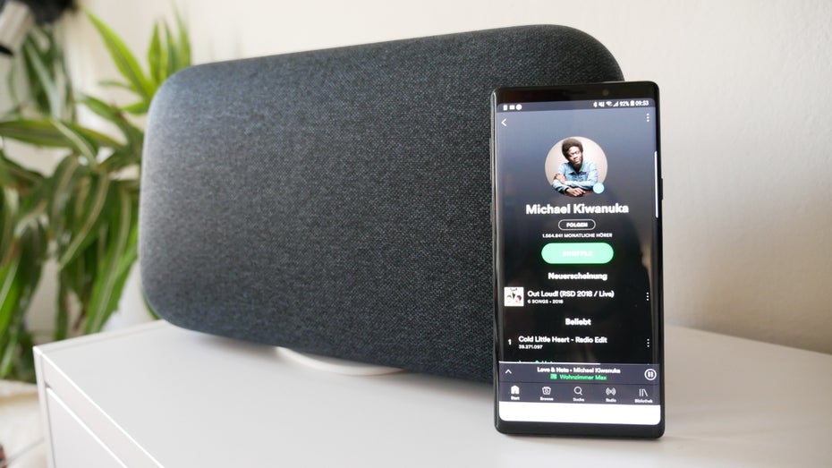 Über die Spotify-App lässt sich der Speaker auch steuern. (Foto: t3n.de)