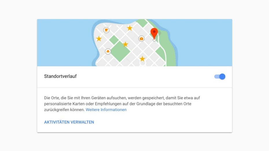 Der Standortverlauf ist nur ein Teil des Google-Trackings. (Screenshot: t3n.de)