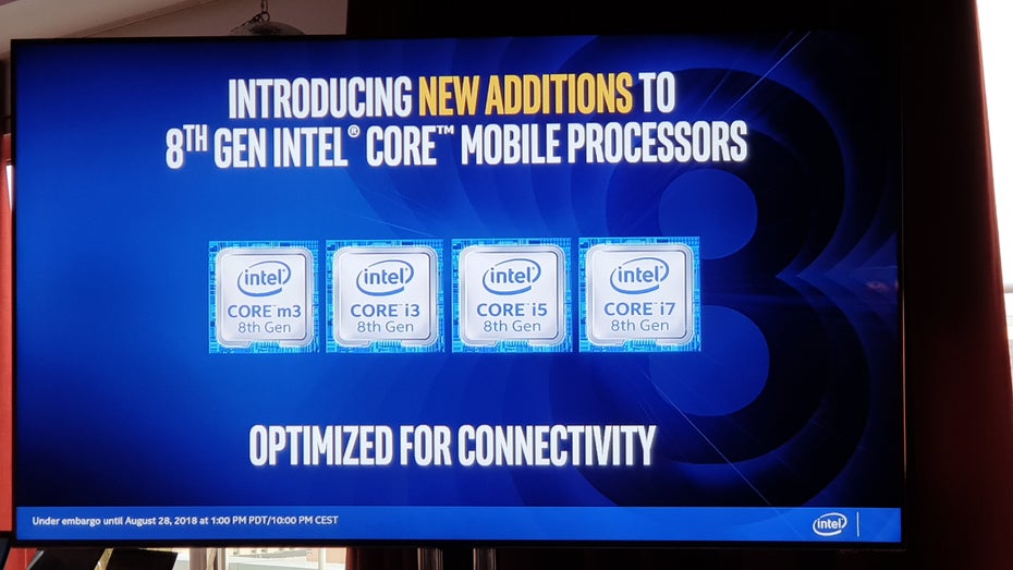 Intel Core Prozessoren der 8. Generation verbessern Konnektivität, Leistung und Akkulaufzeit für Laptops