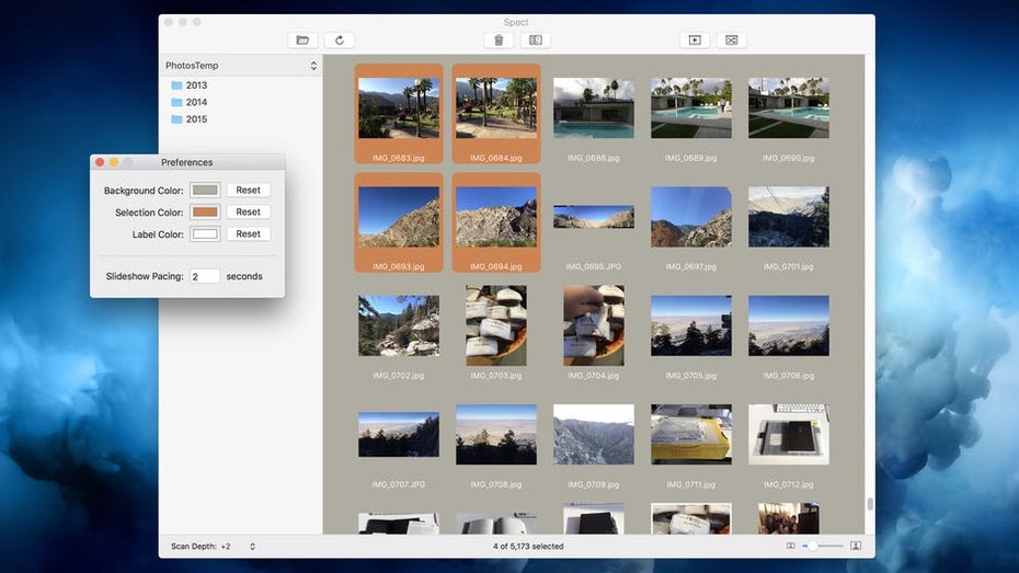 Spect ist der Finder für Fotos auf dem Mac