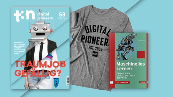 t3n Abo inklusive Hanser-Fachbuch „Maschinelles Lernen“ t3n Abo inklusive Hanser-Fachbuch „Maschinelles Lernen“
