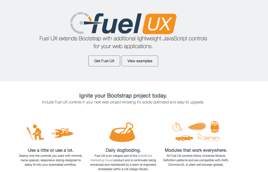 Fuel-UX liefert leichte Javascript-Erweiterungen für Bootstrap. (Screenshot: t3n.de)