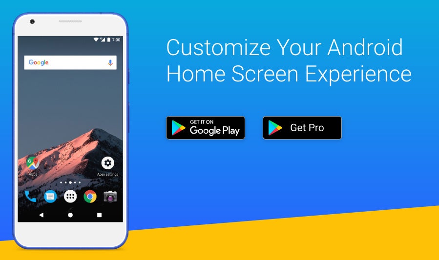 Der Apex-Launcher ist ein anpassungsfähiger Android-Launcher. (Screenshots: Google Play Store)