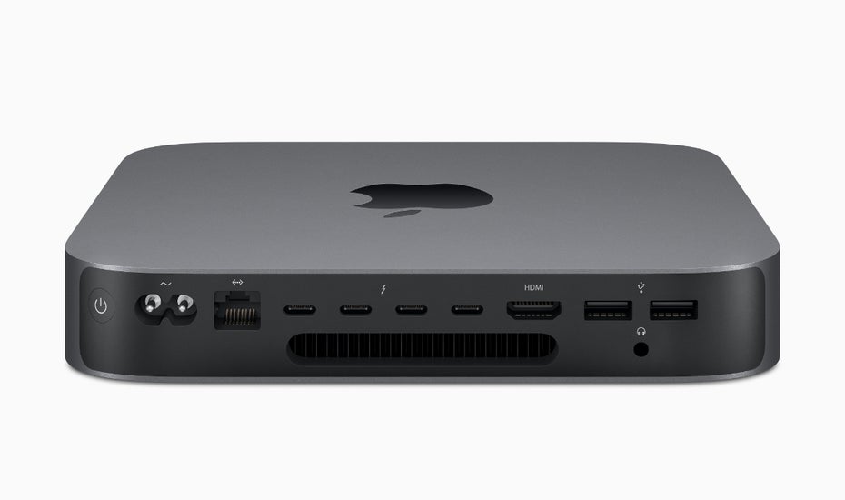 Mac Mini 2018 von hinten. (Bild: Apple)