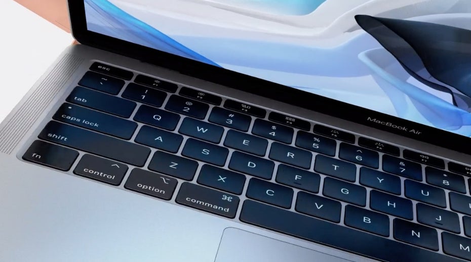 Das neue Macbook Air mit neuem Keyboard. (Screenshot: t3n.de; Apple)
